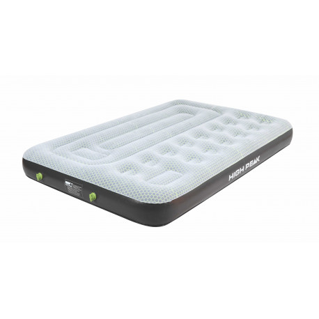 High Peak õhkvoodi Multi Comfort Plus 198x137x22cm, hall/must/roheline