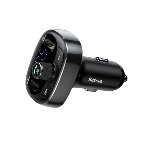Autolaadija koos FM-transmitteriga, bluetooth, must, Baseus
