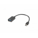 Adapter USB C(M)-USB-A (F)2.0 0.15M OTG czarny