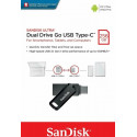 SanDisk Ultra Dual Drive Go 256 GB, USB flash drive (black, USB-A 3.2 Gen 1, USB 3.2 C gene 1)