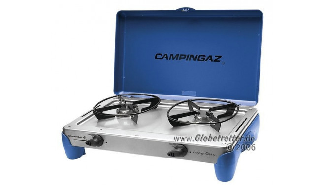 Campingaz Camping Kitchen 2 CV, gas cooker (grey, for valve gas cartridges CV470 +)