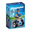 Action figure City Action Police Balance Racer Playmobil 6877 Blue