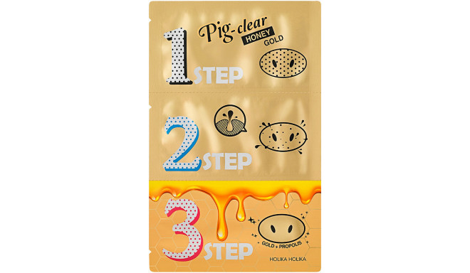 Holika Holika комплект для очищения пор Pig Nose Clear Blackhead 3-Step Kit Honey Gold