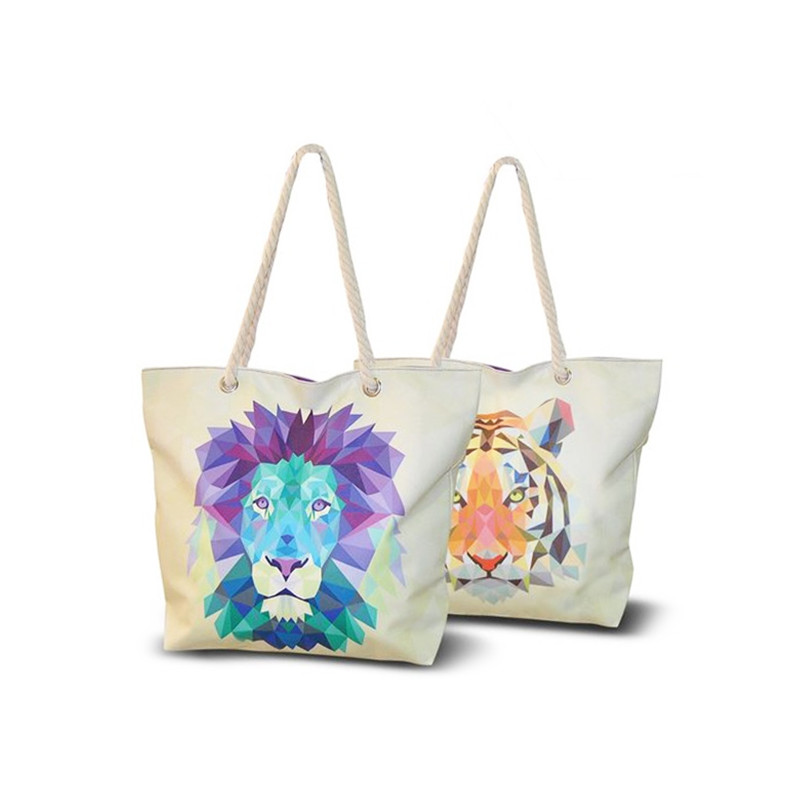 Beach Bag Wild Lion White 33 5 X 43 Cm Shoulder Hand Bags Photopoint