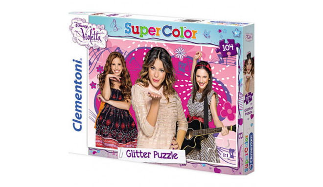 Clementoni Clementoni Puzzle 104 el. Glitter SuperColor Violetta