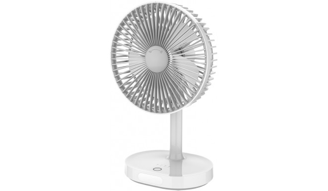 Platinet akuventilaator 3000mAh, valge/hall (45242)