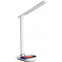 Platinet desk lamp + wireless charger PDL081W 18W QI, white (45244)