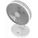 Platinet rechargeable fan 3000mAh, white/grey (45242)