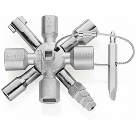 Knipex TwinKey 00 11 01, socket wrench (for common cabinets and locking systems)