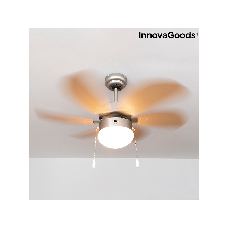 small ceiling light with fan