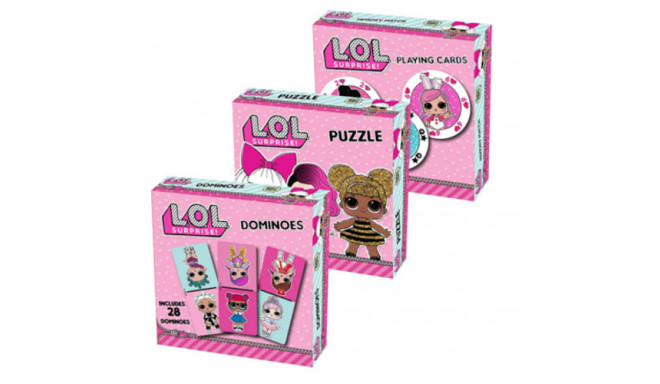 Spin Master L.O.L: 3 gry (karty, puzzle, domino)