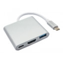 AKYGA AK-AD-57 Hub USB type-C AK-AD-57 USB A (f) USB type-c HDMI (f) 15 cm