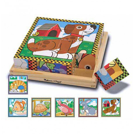 MELISSA & DOUG Kuubik pusle koduloom
