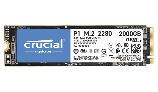 Crucial SSD P1 2TB 3D NAND NVME PCIe M.2