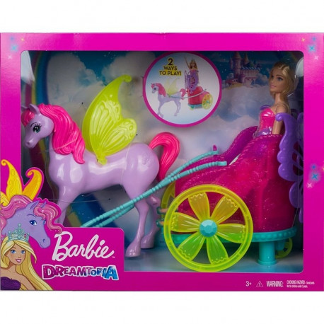 Barbie Chariot + Fantasy Horse & Princess Doll
