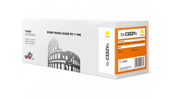 Toner for OKI C532 TO-C532YN Yellow 100% new