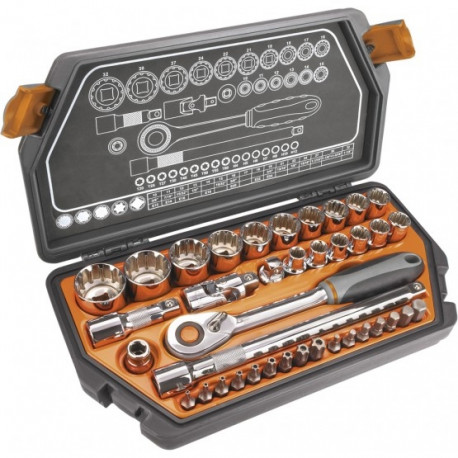 1/2" Drive Spherical spline socket set 38pcs