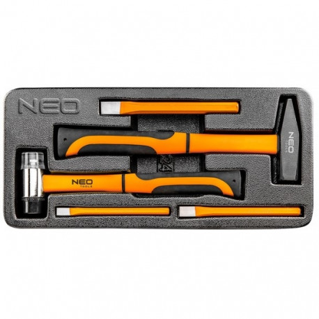 Hammers and chisel set, 5 pcs