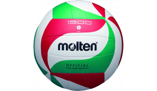 Volleyball V5M1500, Synth. leather, white/green/red, TM Molten