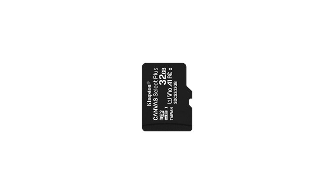 KINGSTON 32GB micSDHC Canvas Select Plus 100R A1 C10 Single Pack w/o ADP
