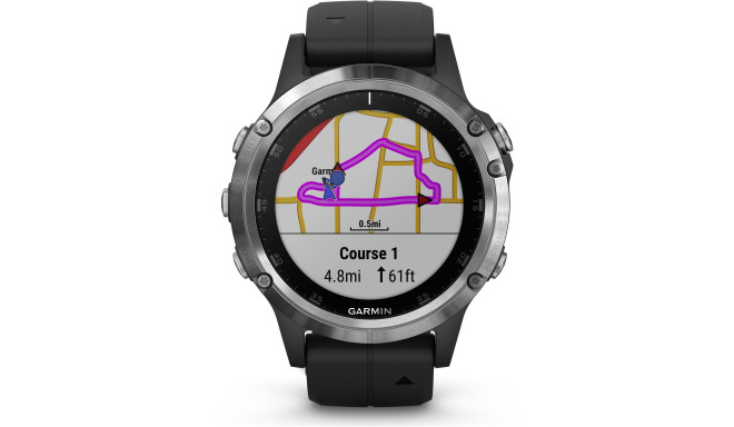 Garmin fenix 5 plus glass silver gps обзор