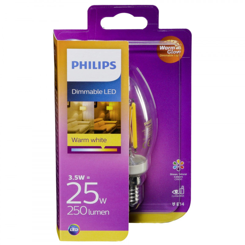 philips dimmable led warm white 35w