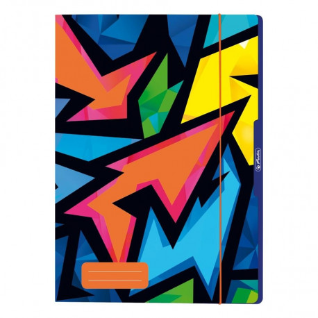 Herlitz Mape ar gumijas joslu Neon Art - A4