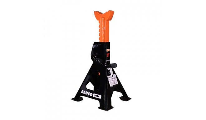 Bahco autopukid jack stands set – adjustable height, 6 tonne capacity each, large base, steel, 2 pie