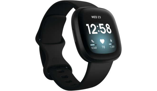 Fitbit Versa 3, black/black aluminum