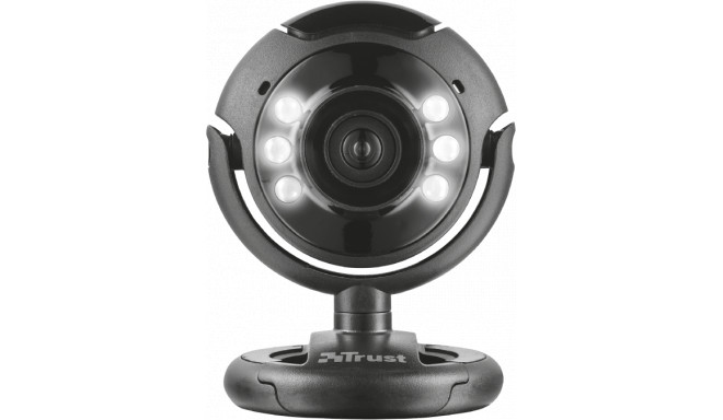 USB webcam with flexible clip mount