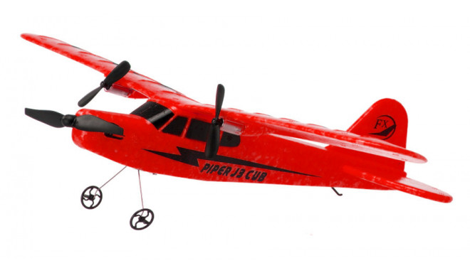 TPC kaugjuhitav lennuk Piper J-3 CUB 2.4GHz RTF wingspan 34cm, punane