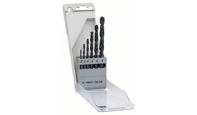 Bosch HSS twist drill set PointTeQ, 135 °, 6 pieces (in cassette)