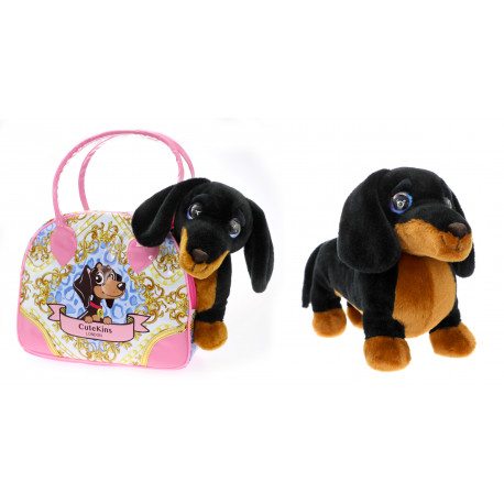 CUTEKINS plush dog with carry case Dachshund, 51088