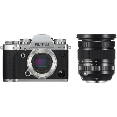 Fujifilm X-T3 + 16-80mm Kit, hõbedane