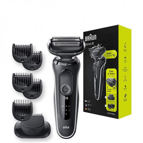 Akcija! BRAUN Series 5 el.skuveklis 50-W1500s, melns/balts