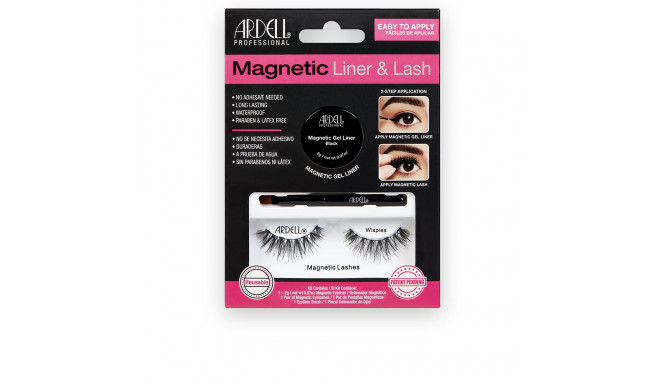 ARDELL MAGNETIC LINER & LASH WISPIES pestañas + gel liner 3 u