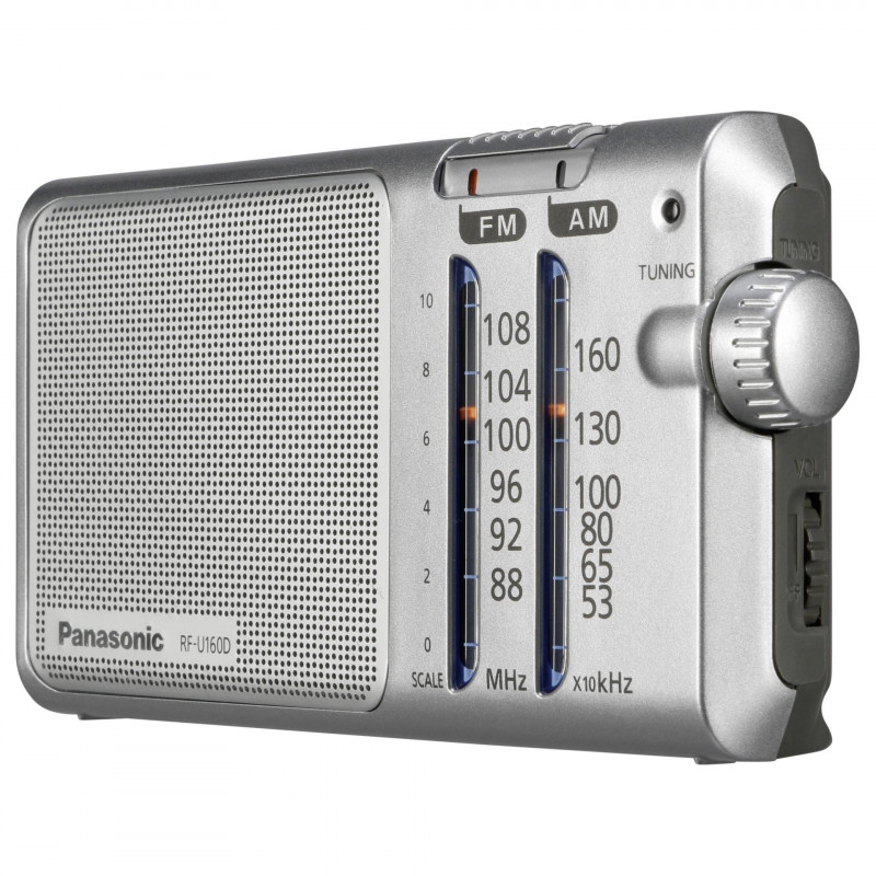 Panasonic RF-U160DEG-S Color Plata 150mW, FM/Am, LED Radio portátil 