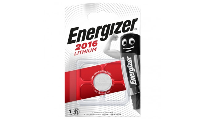 Energizer CR2016 BLISTER PACK 1PCS.