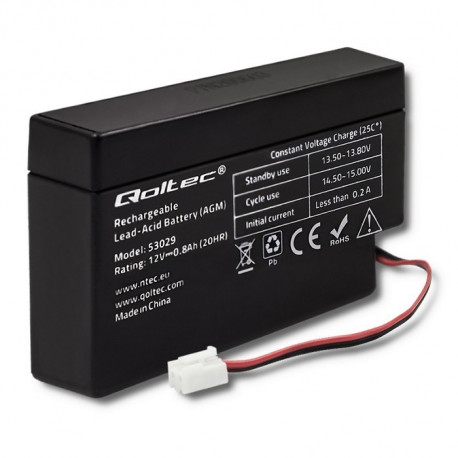 AGM battery 12V 0.8Ah max.12A