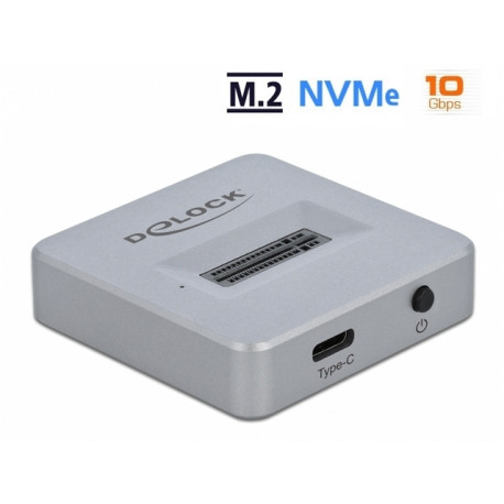 DOCKING STATION DELOCK M.2 NVME SSD->USB-C 3.1(F) GREY