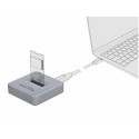 DOCKING STATION DELOCK M.2 NVME SSD->USB-C 3.1(F) GREY