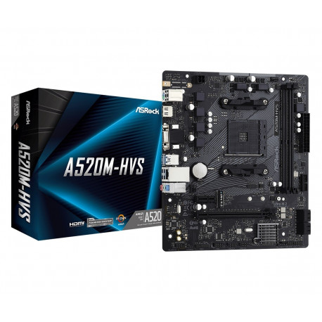 ASRock mainboard A520M-HVS AM4 2DDR4 HDMI/VGA M.2 mATX