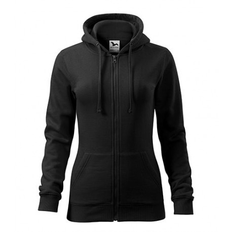 Adler Trendy Zipper naiste dressipluus must XL