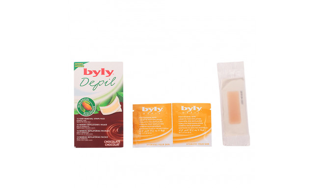 BYLY DEPIL bandas faciales chocolate 12 u