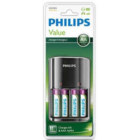 Philips akulaadija AA/AAA + 4 x AA 2100mAh (avatud pakend)