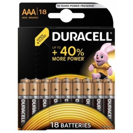 Patarei DURACELL AAA, 18tk