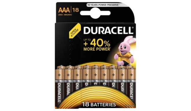 Patarei DURACELL AAA, 18tk