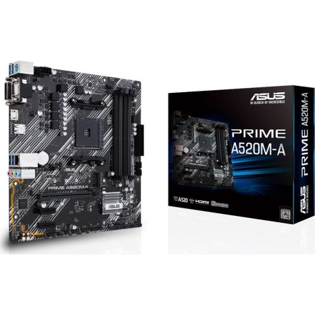 A520M-A AM4 4XDDR4 M.2 DVI/DSUB/HDMIB uATX