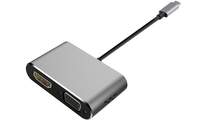 Platinet adapter USB-C - HDMI/VGA (45224)