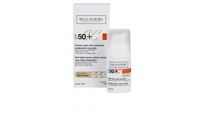 BELLA AURORA CC CREAM anti-manchas SPF50+ #tono claro